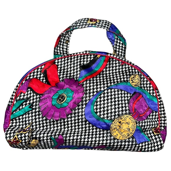 VTG Christian Dior Logo Cosmetic Case Travel Carry All Toiletry Makeup Bag Tote - Picture 2 of 12